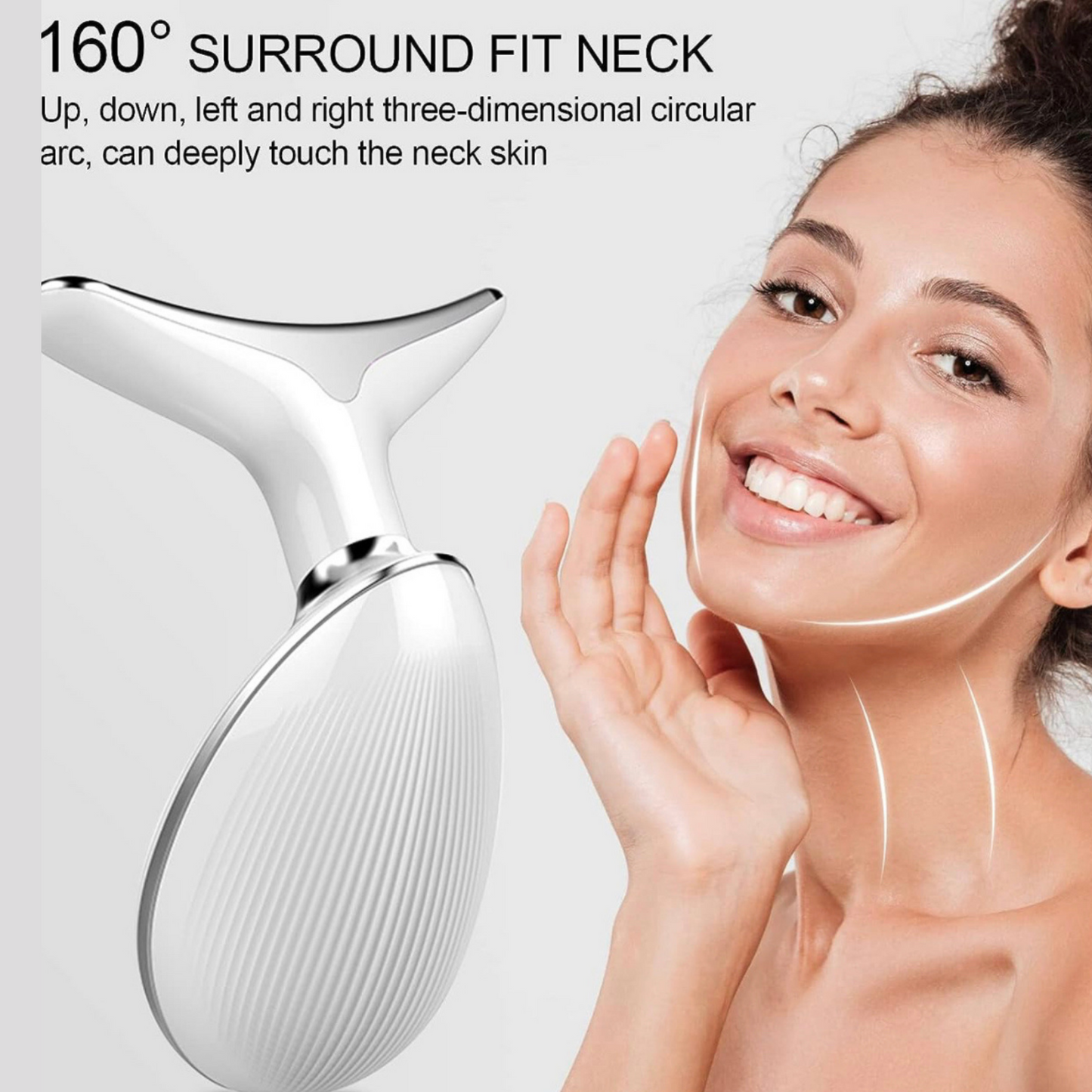 AM Anti Wrinkles Red Light Therapy for Face, 3 in 1 Portable Face Massager Double Chin Reducer Face Slimming